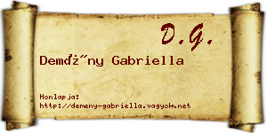 Demény Gabriella névjegykártya
