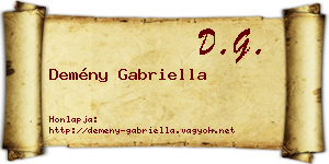 Demény Gabriella névjegykártya