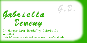 gabriella demeny business card